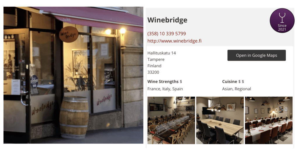 Timo Jokinen’s restaurant takes home a Wine Spectator Award